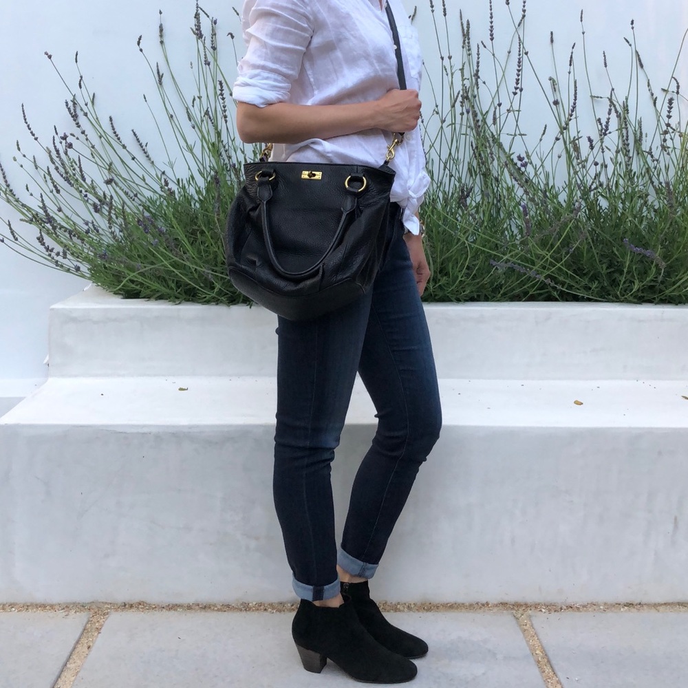 J. Crew Black Brompton Hobo Bag